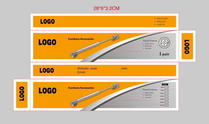 Gas spring box design